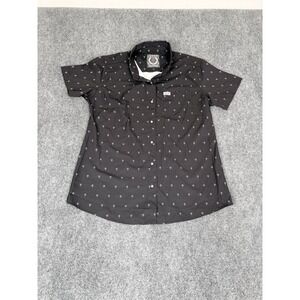 Dixxon Flannel Company "The Historia" Geometric Black Short Sleeve Size Large